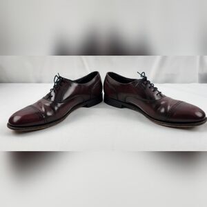 Florsheim Men's Lexington Cap Toe Oxford Shoe Burgundy Leather Size 9 1/2 D